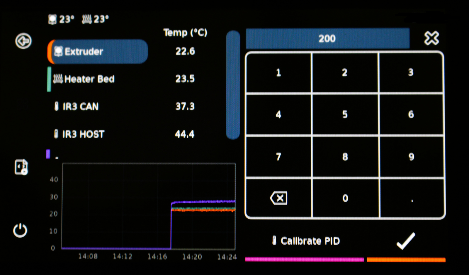 Temperature screen