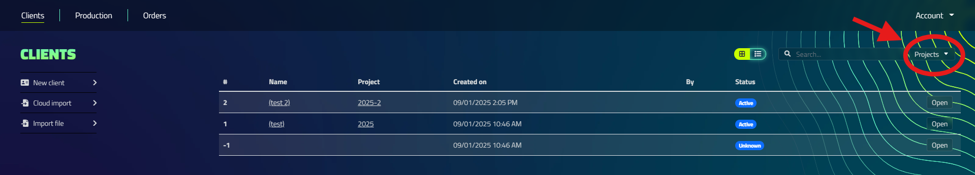 Create or login